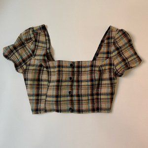 Urban Renewal UO Button-Up Crop Top